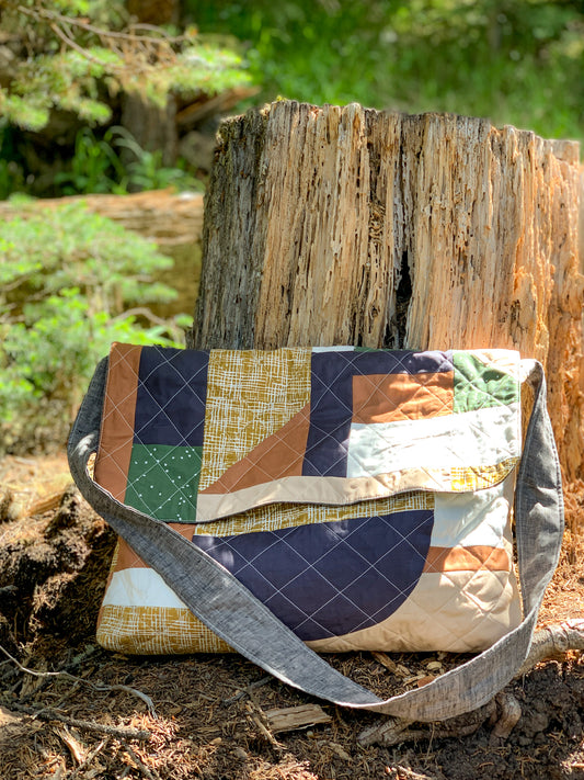 Free Tutorial: Quilted messenger bag from the Sundance Quilt