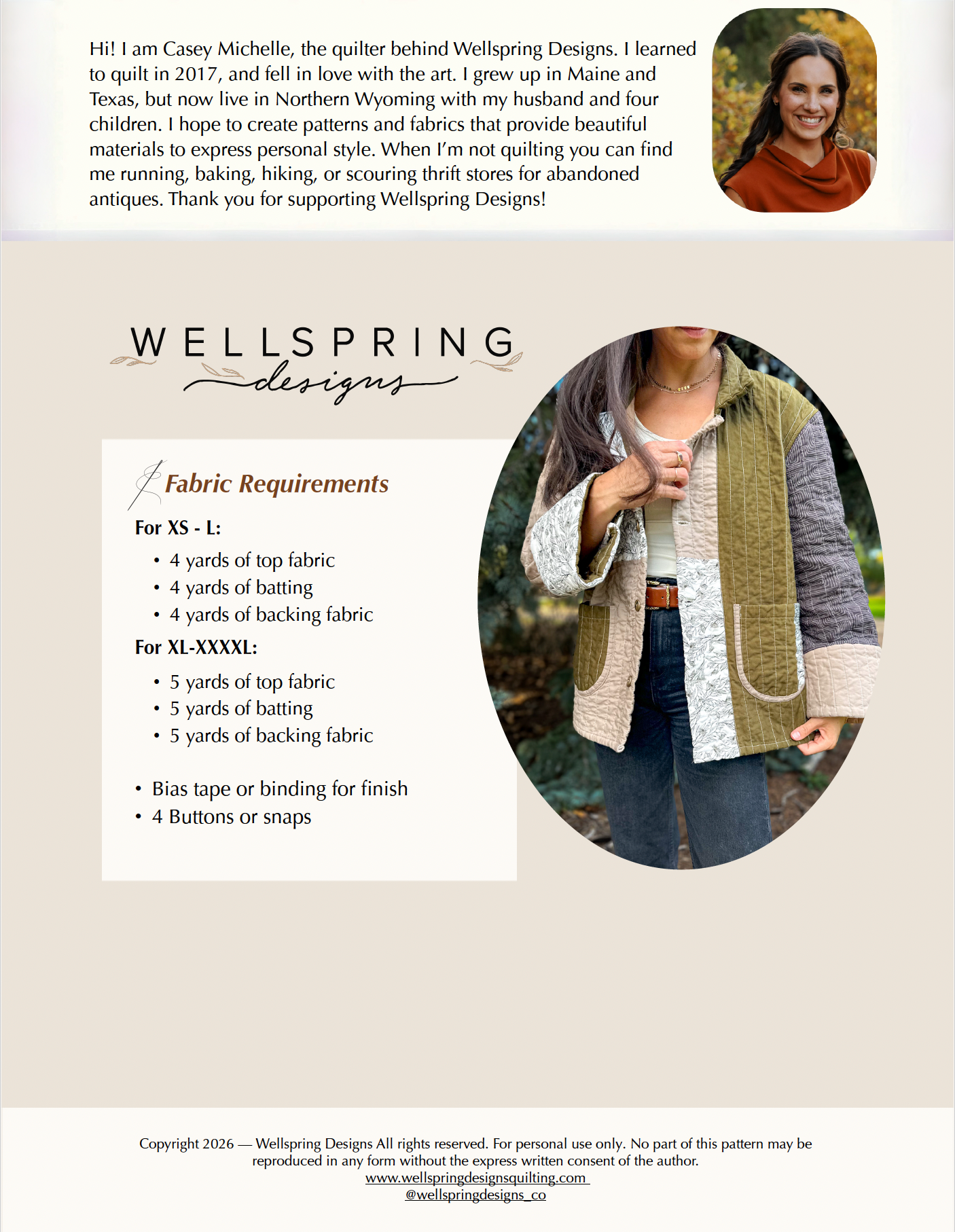 Quilted Chore Coat - Digital Download