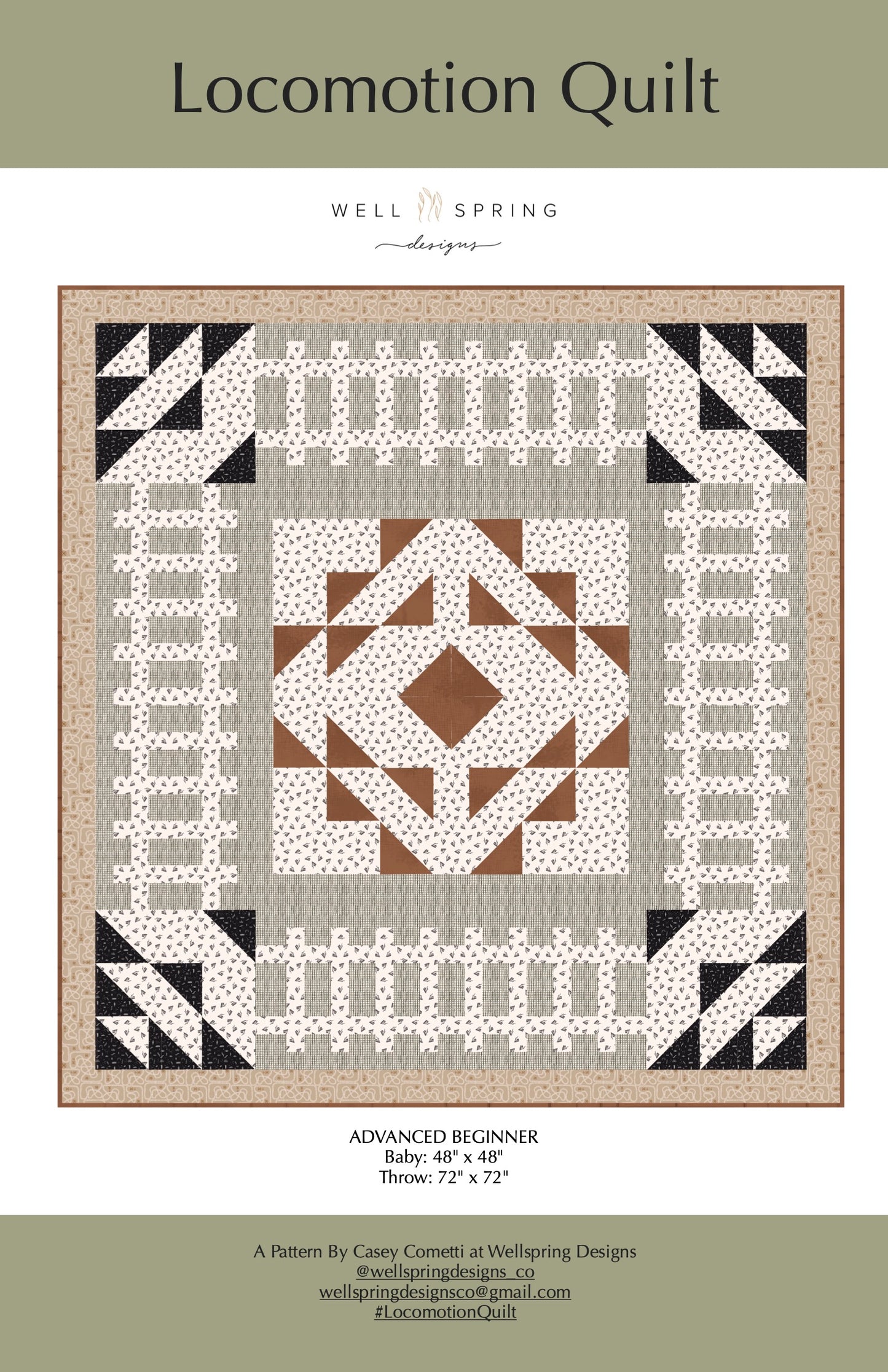 Locomotion Quilt - Paper Pattern