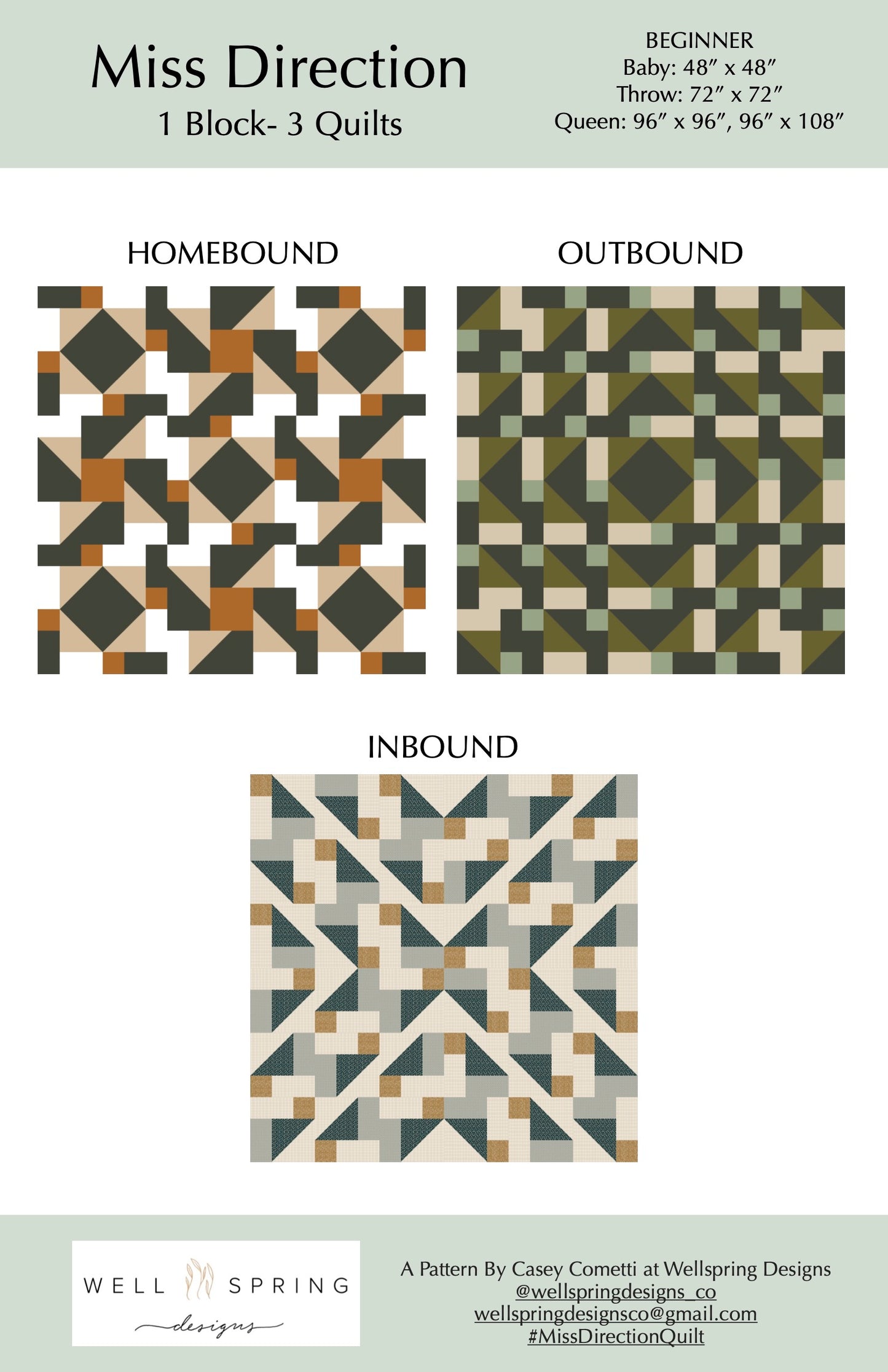 Miss Direction Quilt - Paper Pattern