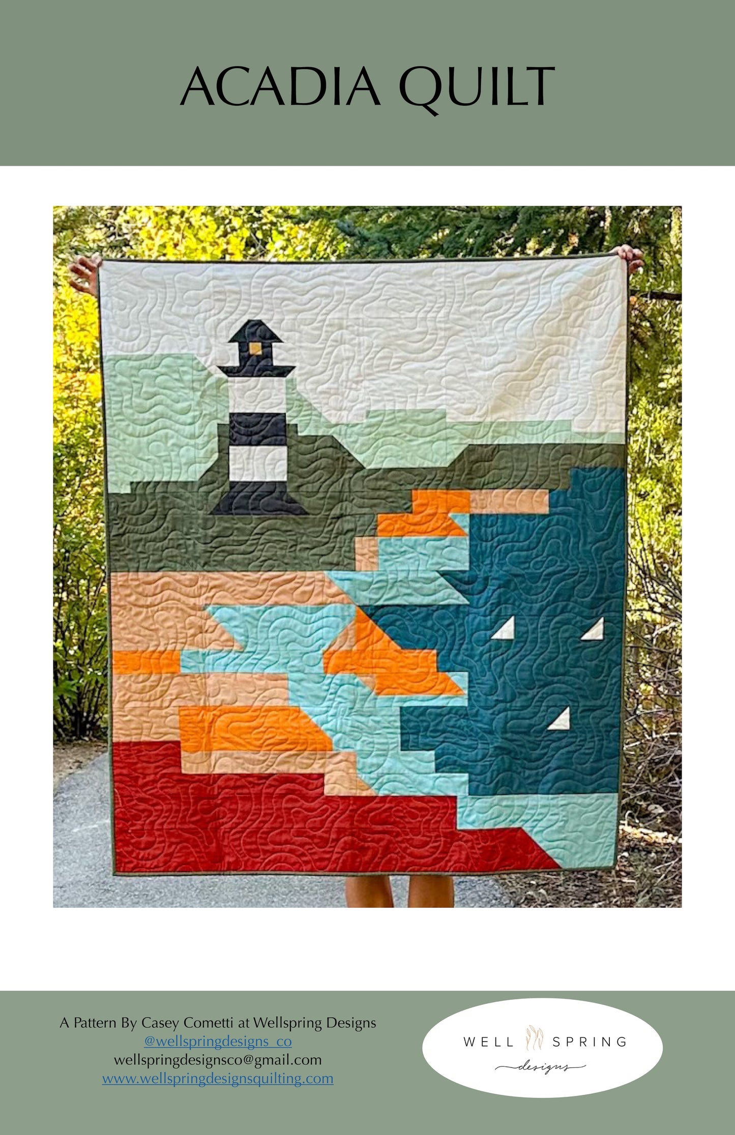 Acadia Quilt Pattern - Paper Pattern