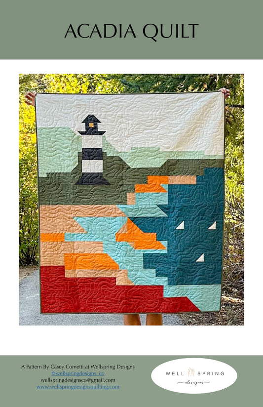 Acadia Quilt Pattern - Paper Pattern