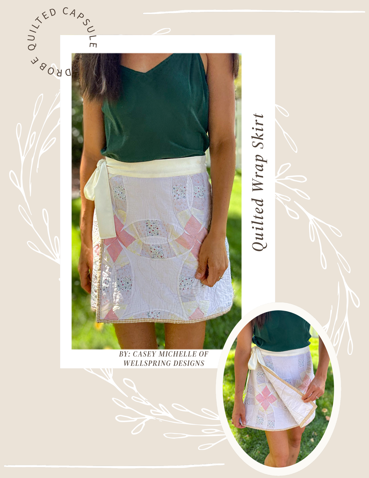 Quilted Wrap Skirt Sewing Pattern – Digital Download