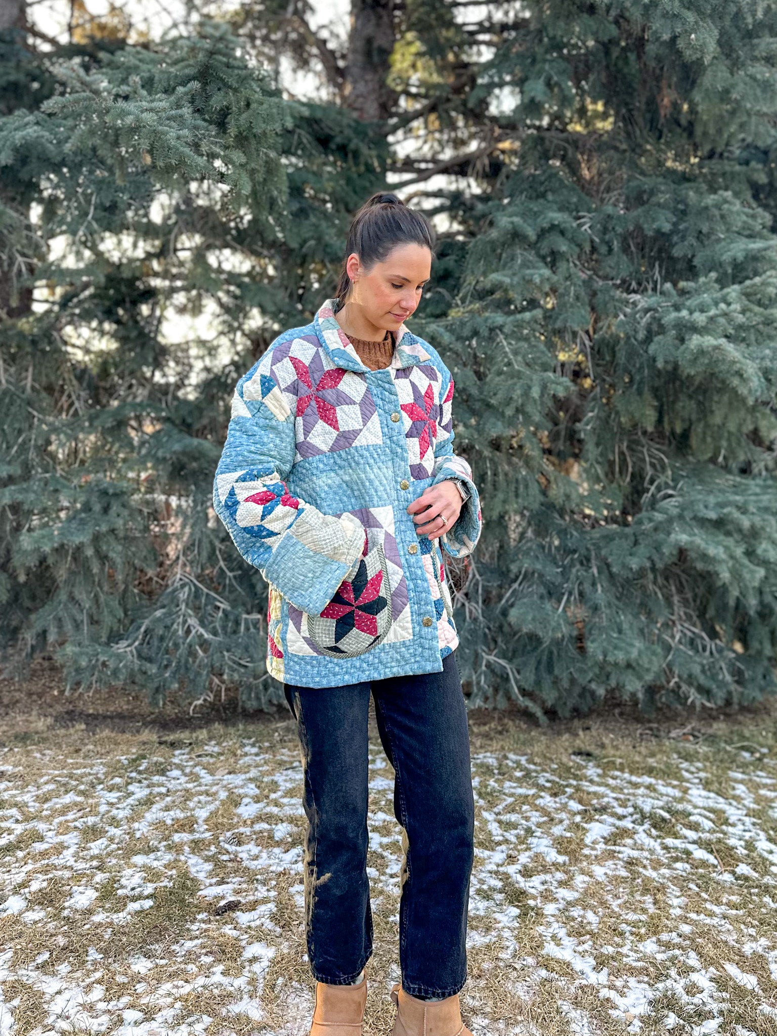 Quilted Chore Coat - Paper Pattern – Wellspring Designs
