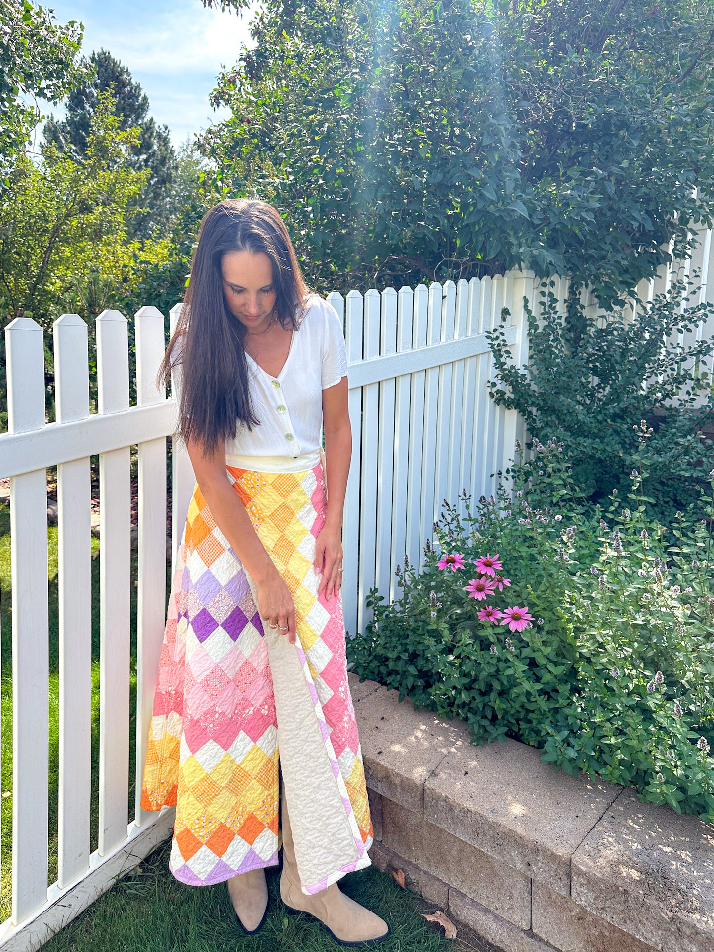 Quilted Wrap Skirt Sewing Pattern – Digital Download