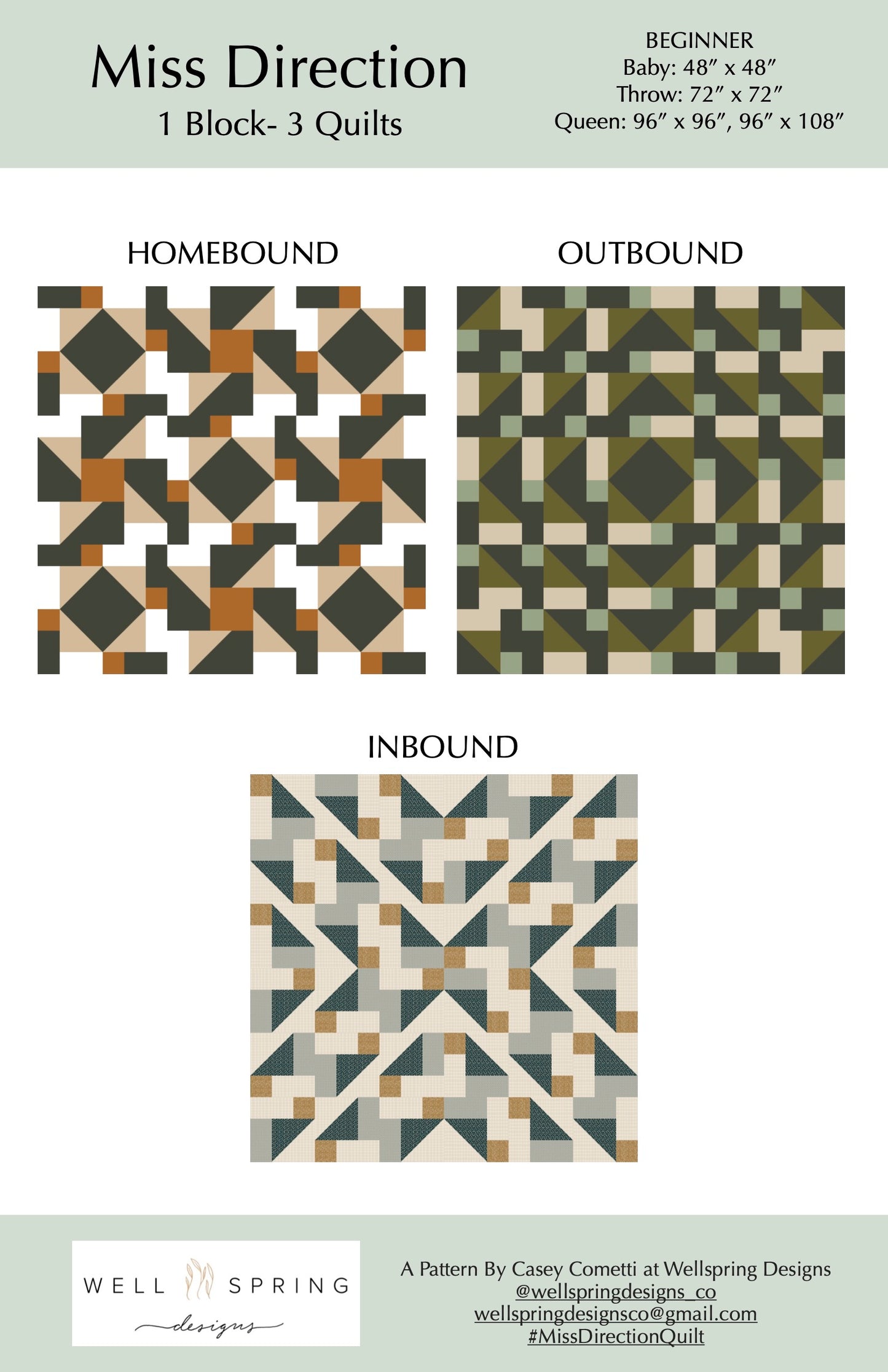 Miss Direction Quilt pattern - PDF