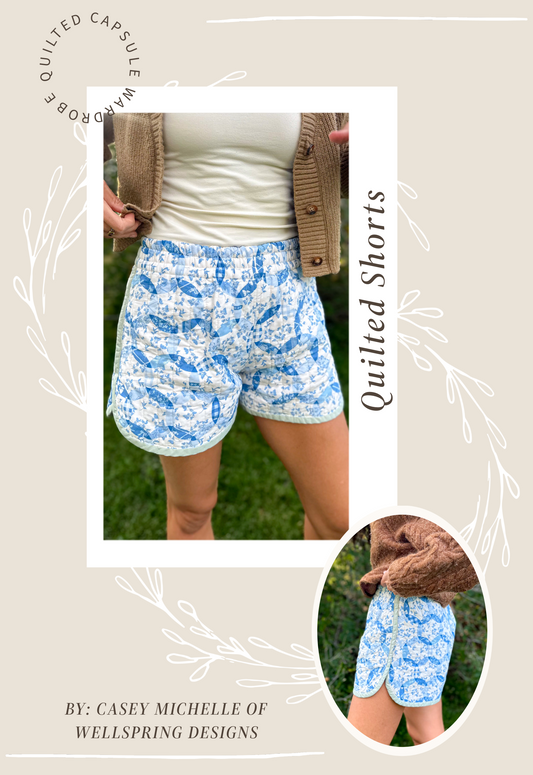Quilted Shorts - Paper Pattern