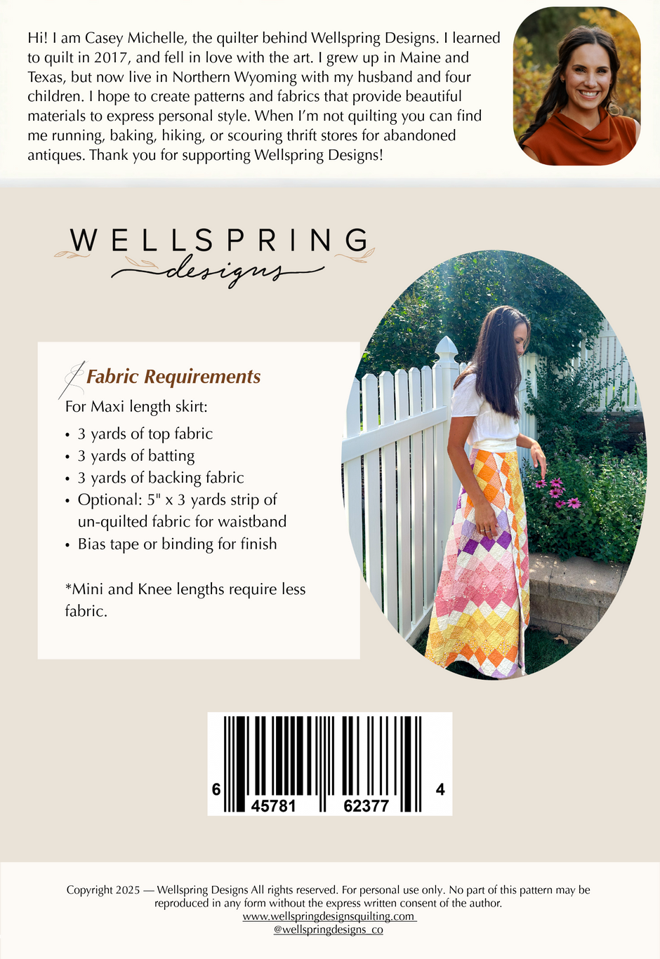 Quilted Clothing Patterns – Wellspring Designs