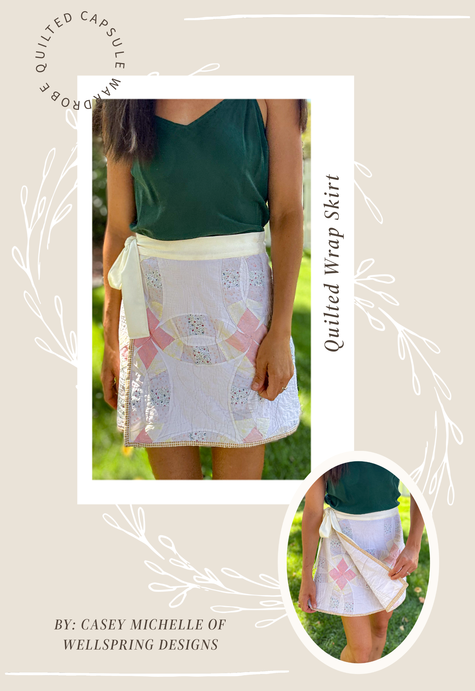 Quilted Wrap Skirt - Paper Pattern – Wellspring Designs